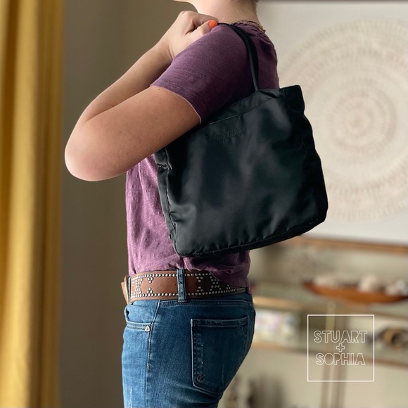 Vintage 90s Y2K Black Nylon Prada Bag B8490 Borsa in Tessuto Metropoli Tote - Picture 15 of 15